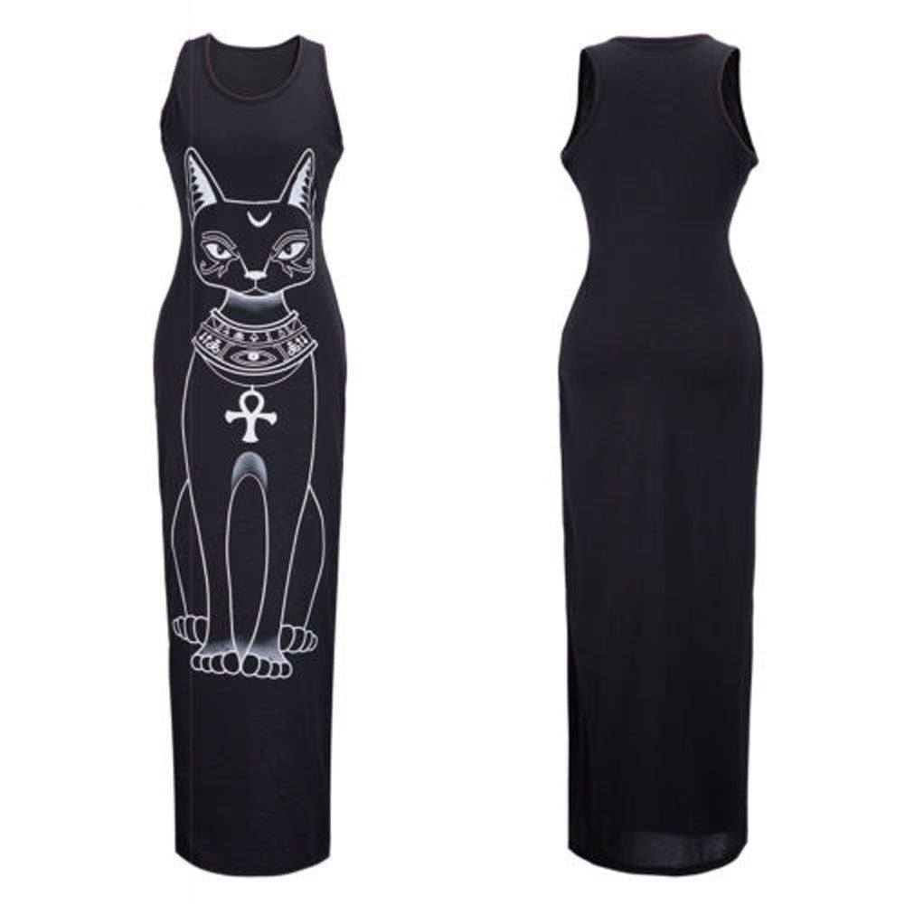 Bohemian Cat Goddess Dress (Options Available)