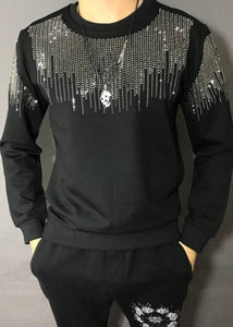 Mens Blinged-Out Pullover Sweater (Options Available)