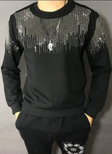 Load image into Gallery viewer, Mens Blinged-Out Pullover Sweater (Options Available)