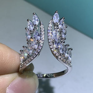 Cubic Zirconia Angel Wings Ring (Options Available)