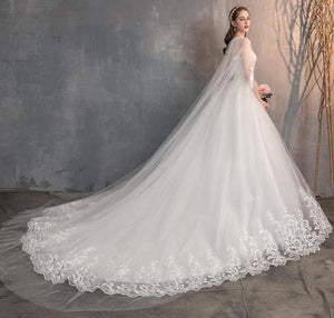 Head Over Heels in Love Wedding Dress (Train Optional)