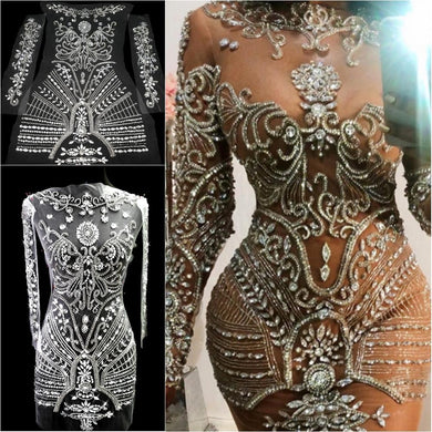 Bejeweled Mesh Applique (Options Available)