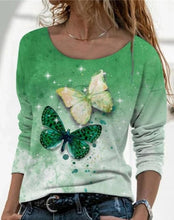 Load image into Gallery viewer, Ladies&#39; Colorful Butterflies Top (Options Available)