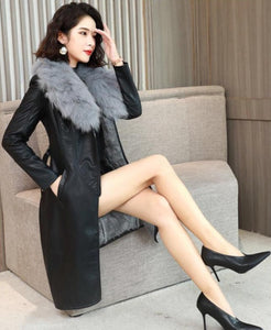Faux Fur Leather Coat (Options Available)